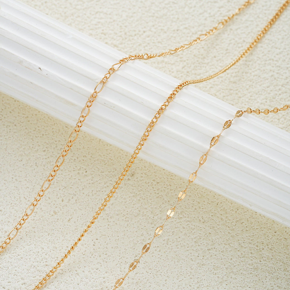 3Pcs Sequin Layered Waist Chain