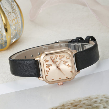 Butterfly Square Dial Fashion Peacock Set