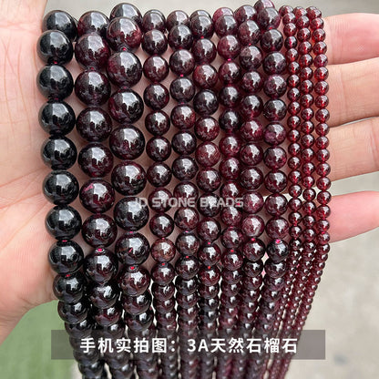 A goods natural garnet loose beads