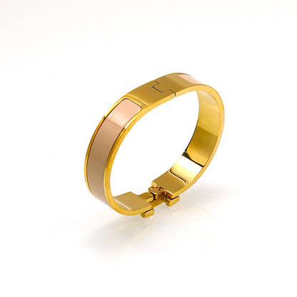 H letter titanium steel bracelet