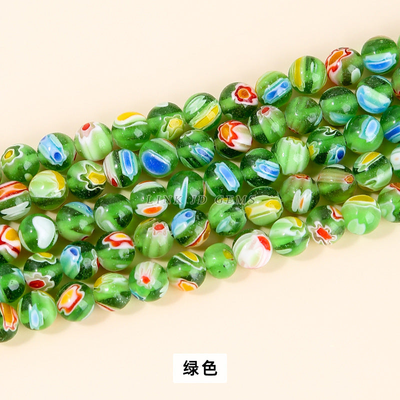 Perlas sueltas de pétalos esmaltados de colores de 6/8/10 mm 