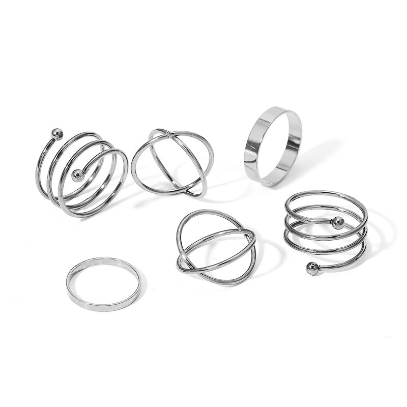 Spiral Stackable Ring Set
