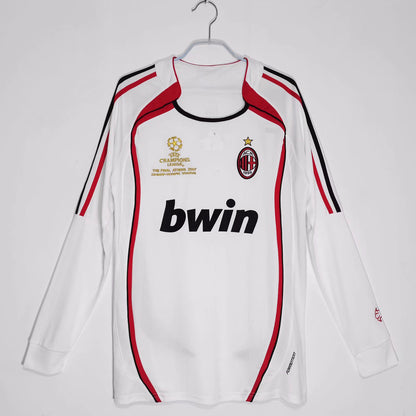 06-07 AC Milan Retro Kak¨¢ Gattuso Maldini Inzaghi Pirlo Manga Corta Larga 
