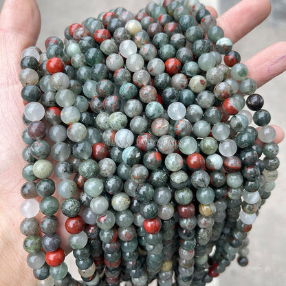 BloodStone Natural African Bloodstone Loose Beads Round Beads