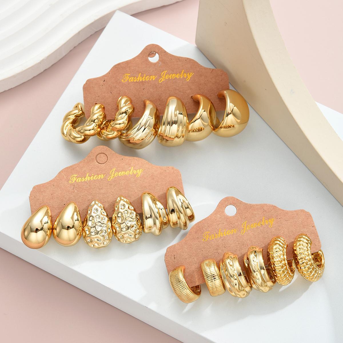 9-Piece Geometric Earring Set