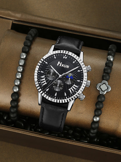 Watch Personalized Alloy Beaded Bracelet Set