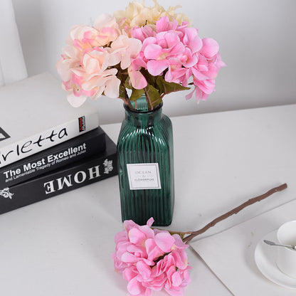 Artificial flower Eight Immortals Hydrangea with leaves French hydrangea