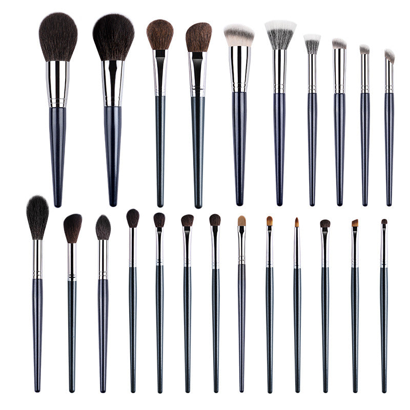 24-Piece Animal Hair Makeup Brush Set