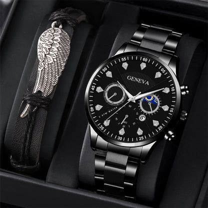 Casual quartz watch bracelet set