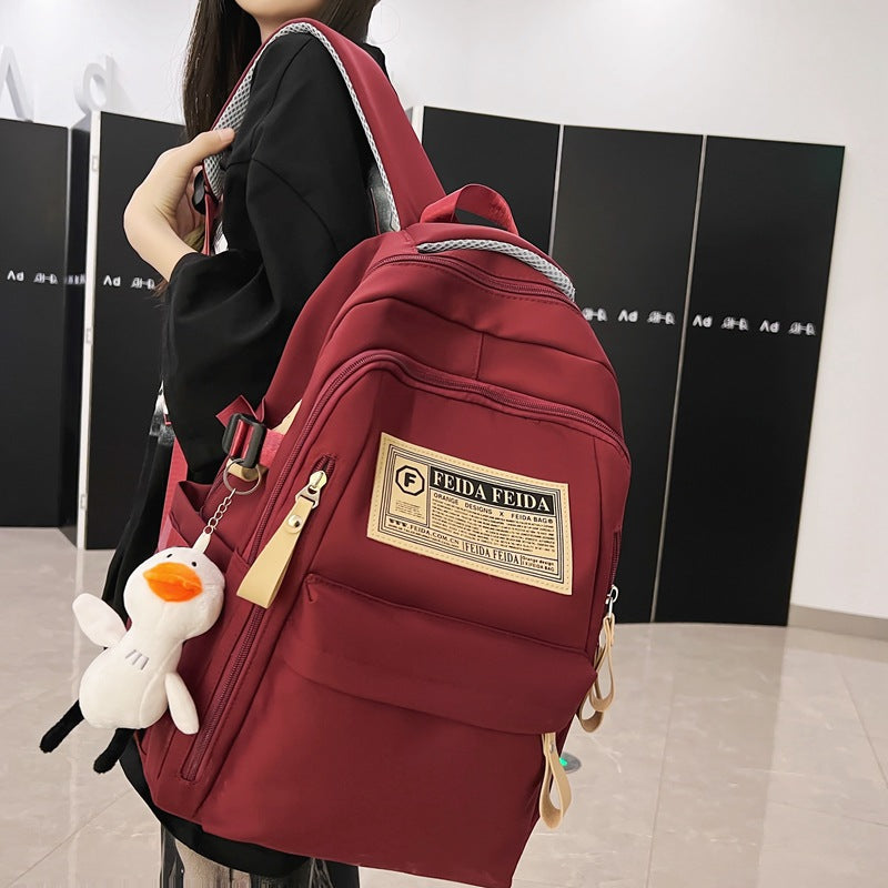 Mochila para ordenador de viaje, bolso escolar de gran capacidad 