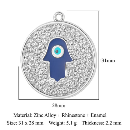 5 pcs/bag, palm eye, alloy necklace, earrings, pendant.