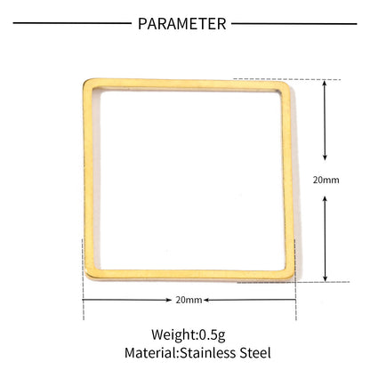 20 pcs/pack Geometric triangular round titanium steel pendant