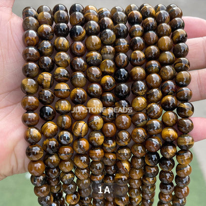 Tiger's eye stone loose beads DIY jewelry accessories