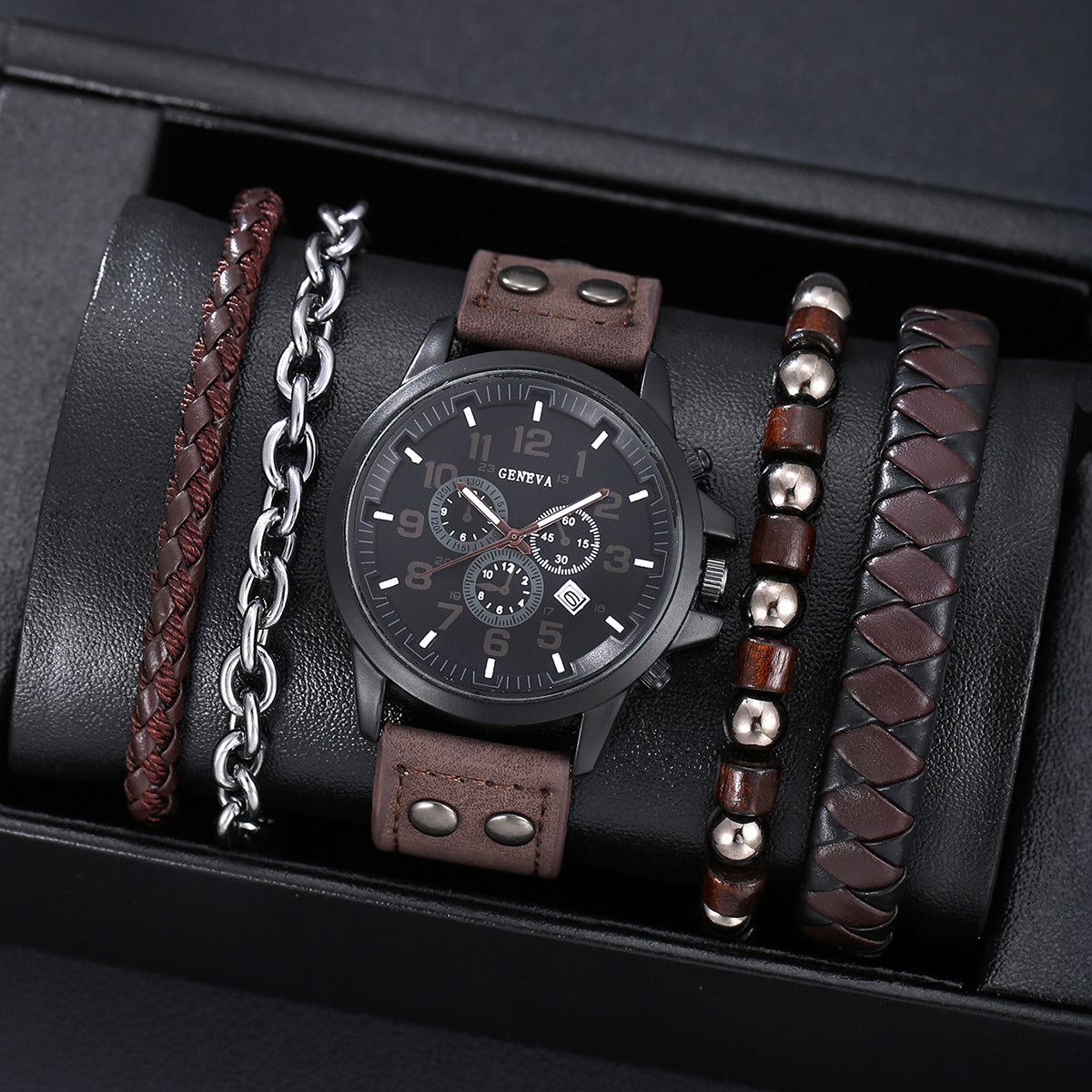 Belt Men's Watch Set