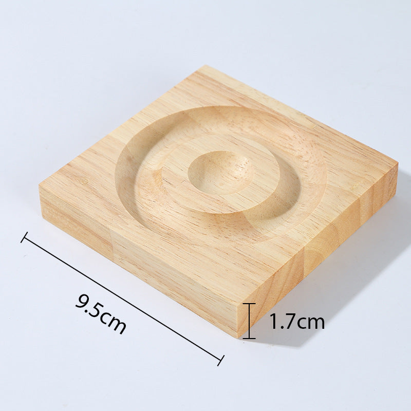 bracelet solid wood display plate hand circumference tray square