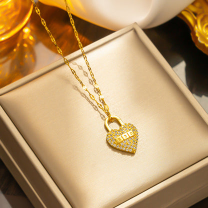 Heart 520 Luxury Necklace for Women, Titanium Steel Chain