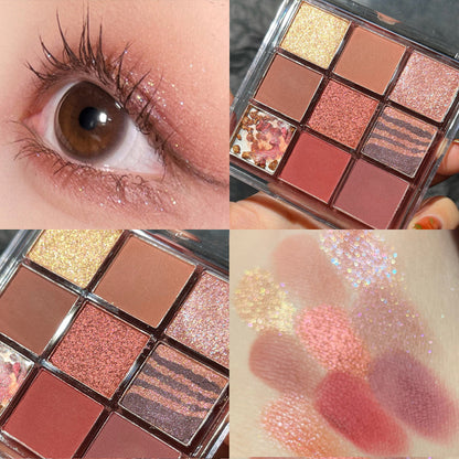 Transparent Nine-Color Acrylic Eyeshadow Palette