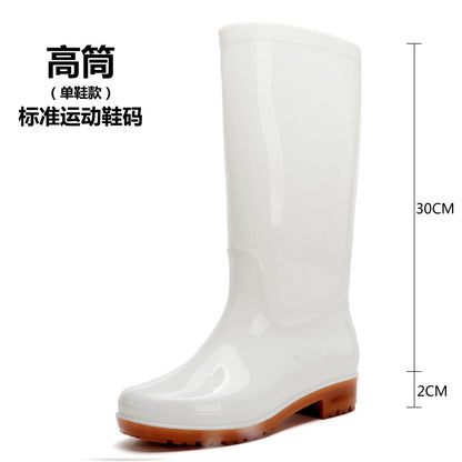 Non-slip work rain shoes solid color