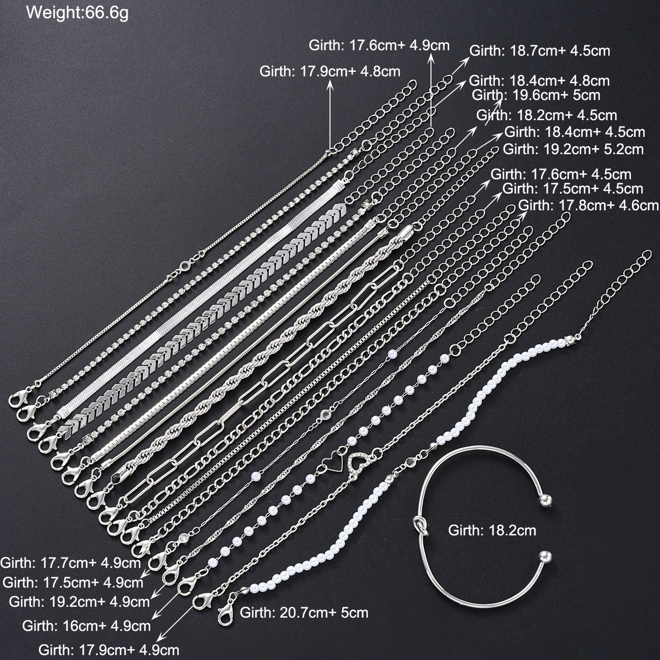 Boho Multi-Layer Chain Bracelet Set