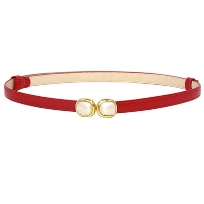 Patent leather belt woman