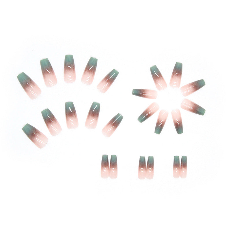 Color Block Gradient Ballet Nails