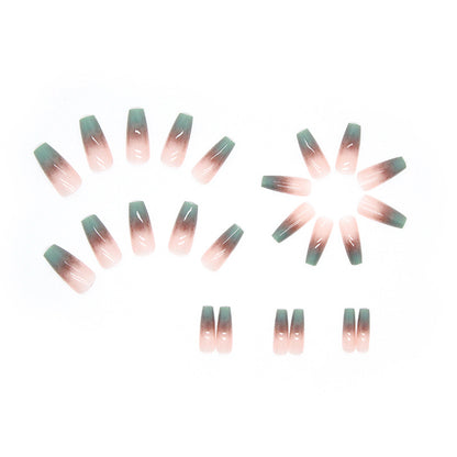 Color Block Gradient Ballet Nails