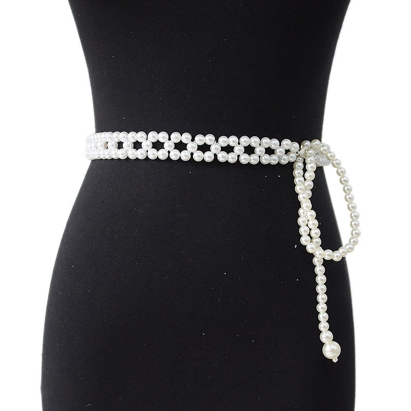 Elastic elastic pearl thin belt