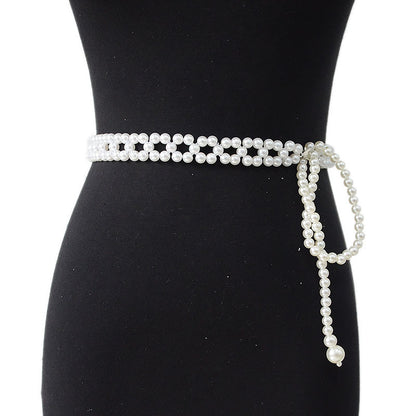 Elastic elastic pearl thin belt