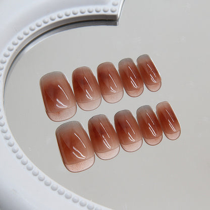 Short T Maillard Gradient Nail Stickers