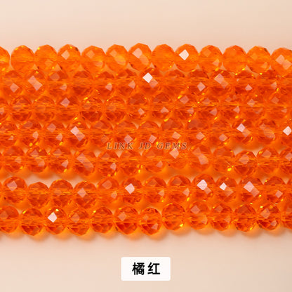 Colored crystal glass flat beads loose beads