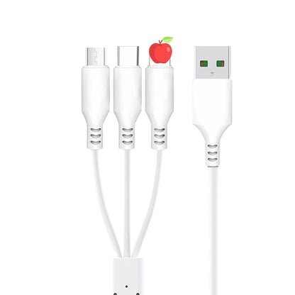 Cable de carga rápida 2A 3 en 1 de PVC 