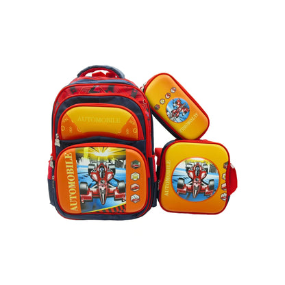 Can hold tie rod schoolbag lunch bag pencil case three-piece set