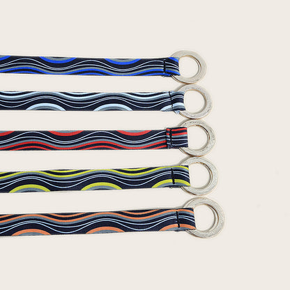 Pattern ring buckle thin belt
