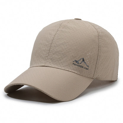 Gorra de béisbol con protección solar de malla transpirable y de secado rápido 