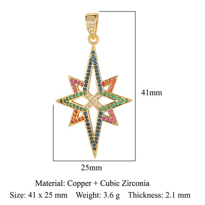 Colgante de cobre y circonita con forma de sol y loto de dinosaurio 