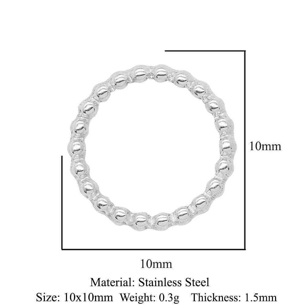 3 pcs/pack stainless steel key geometric round DIY pendant