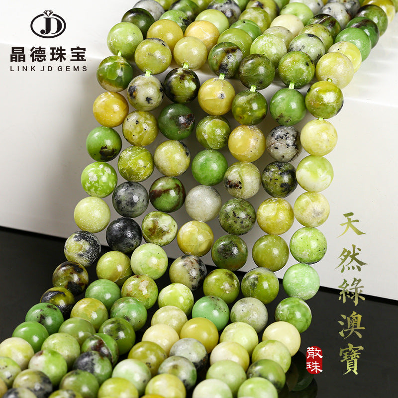 Cuentas sueltas de ópalo verde Cuentas redondas de piedras preciosas australianas 