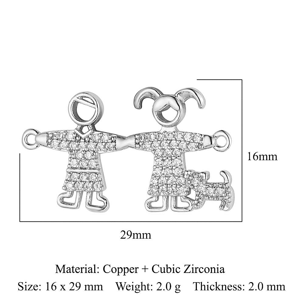 Copper zircon DIY jewelry accessories dripping love