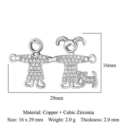 Copper zircon DIY jewelry accessories dripping love