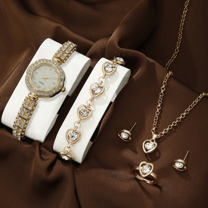 Alloy quartz watch jewelry set