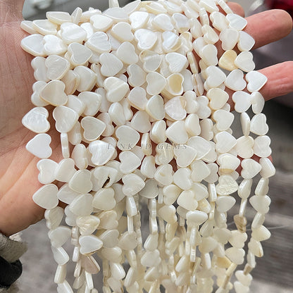 7-8Mm natural freshwater white shell beads