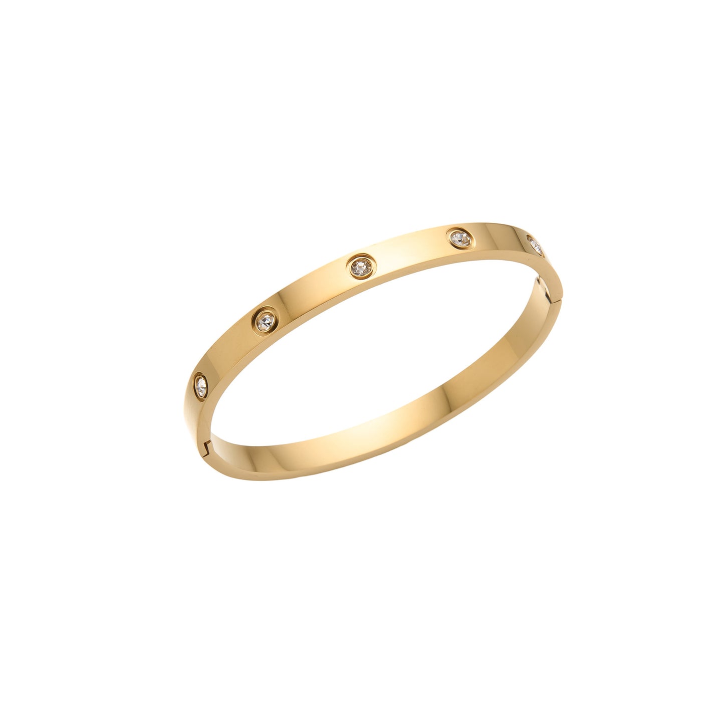 Stainless Steel Ten Diamond Bracelet