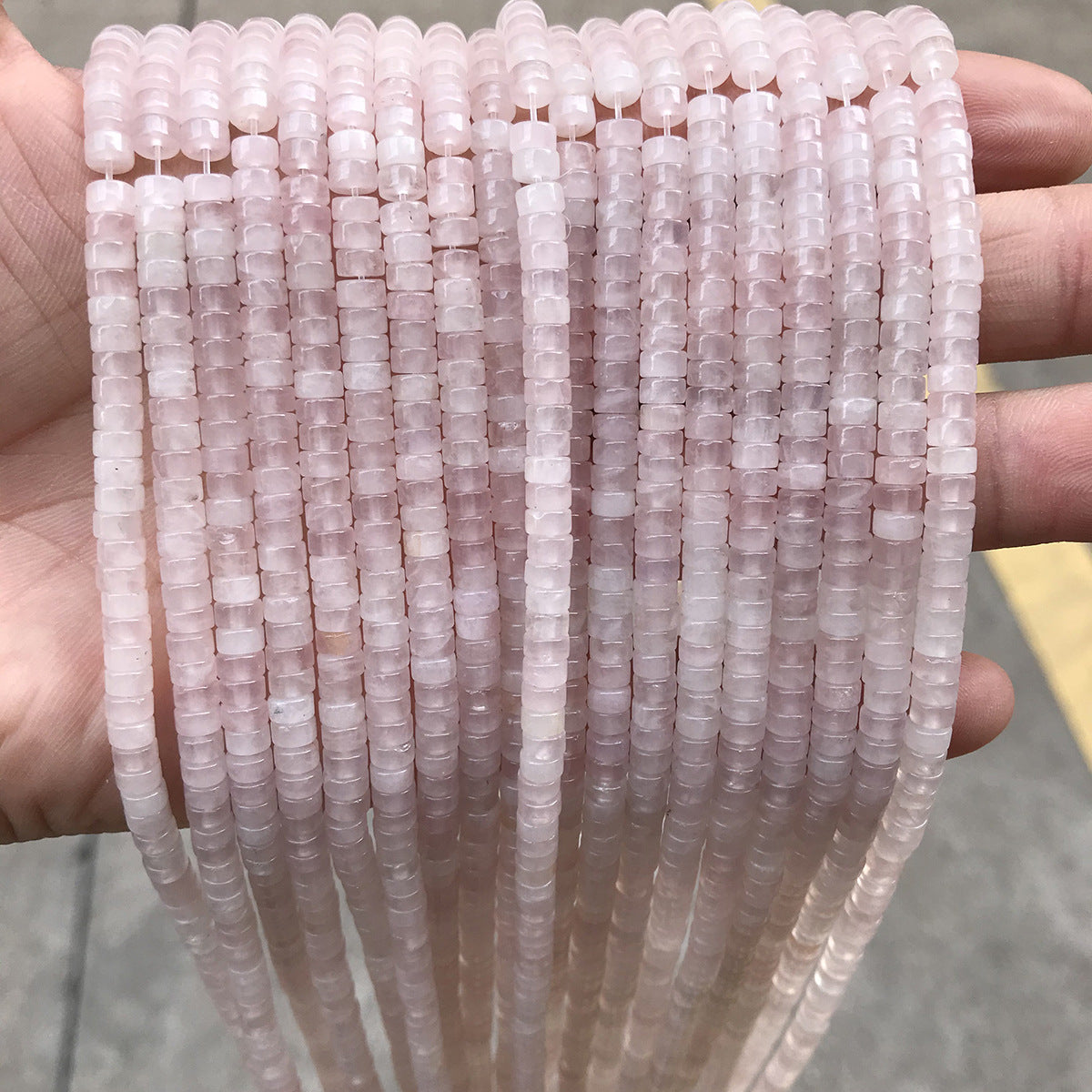 2 * 4Mm Jade Crystal Right Angle Disc Loose Beads