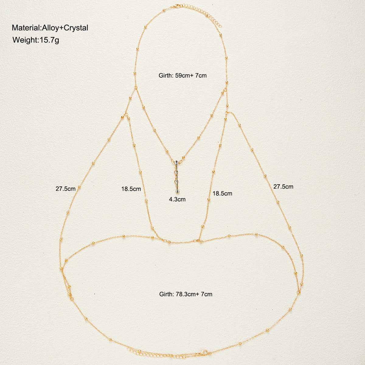 Zircon Fringe Body Chain