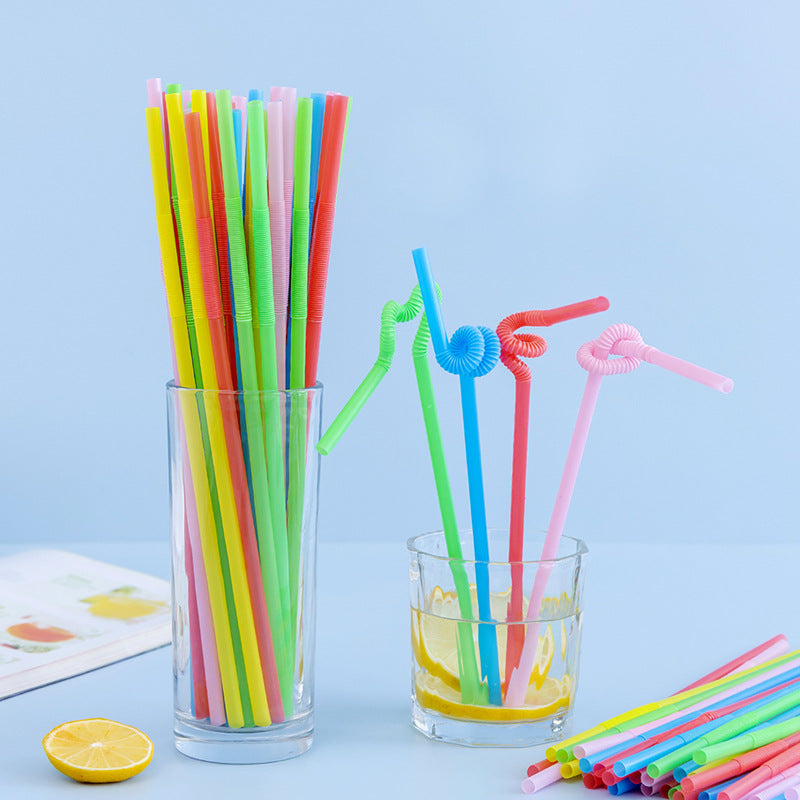 Disposable Colorful Bendable Straws