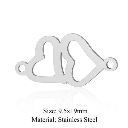 5 pcs/pack music note wing titanium steel pendant