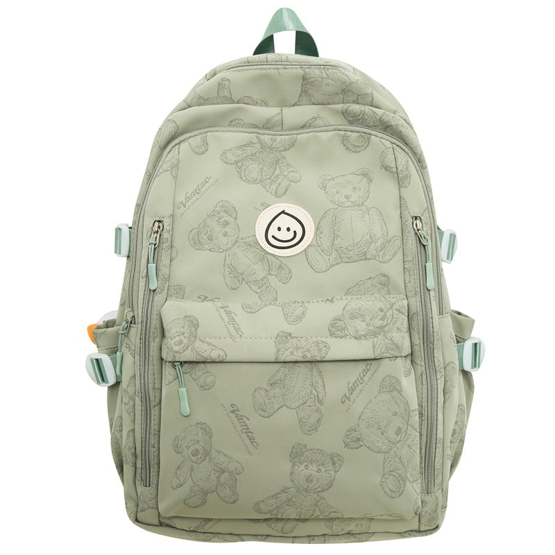 Mochila para computadora multicapa simple de color sólido 