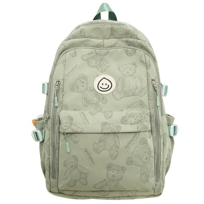 Mochila para computadora multicapa simple de color sólido 
