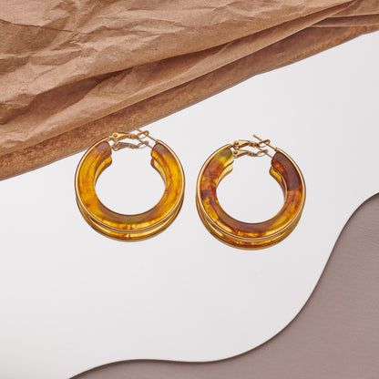 Acrylic resin earrings