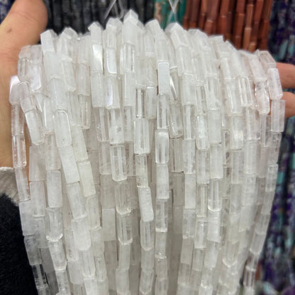 4*13mm long crystal agate cube special shaped beads